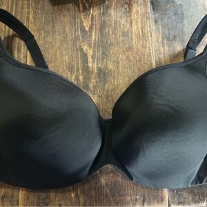 Cacique Size 46C Black Smooth Lightly Lined Balconette Underwire Bra